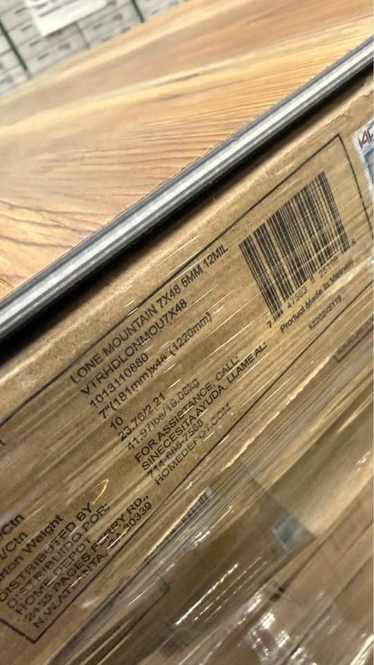 Lone Mountain 12 MIL x 7 in. x 48 in. Honey Brown Click Lock Waterproof Vinyl Plank Flooring