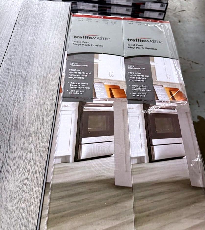 Rustic Fieldstone 6 MIL x 6 in. x 48 in. Waterproof Click Lock Vinyl Plank Flooring