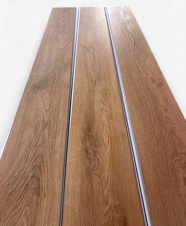 Union Rigid core waterproof vinyl flooring with cork backing attached medium oak