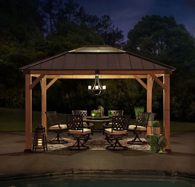 SunJoy Hard Top Gazebo 11 ft x 13 ft in Black or Copper