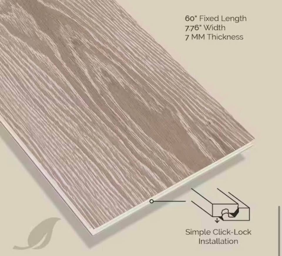 Hickory Haze 28 MIL x 7.76 in. W x 60 in. L Click-Lock Waterproof Luxury Vinyl Plank Flooring
