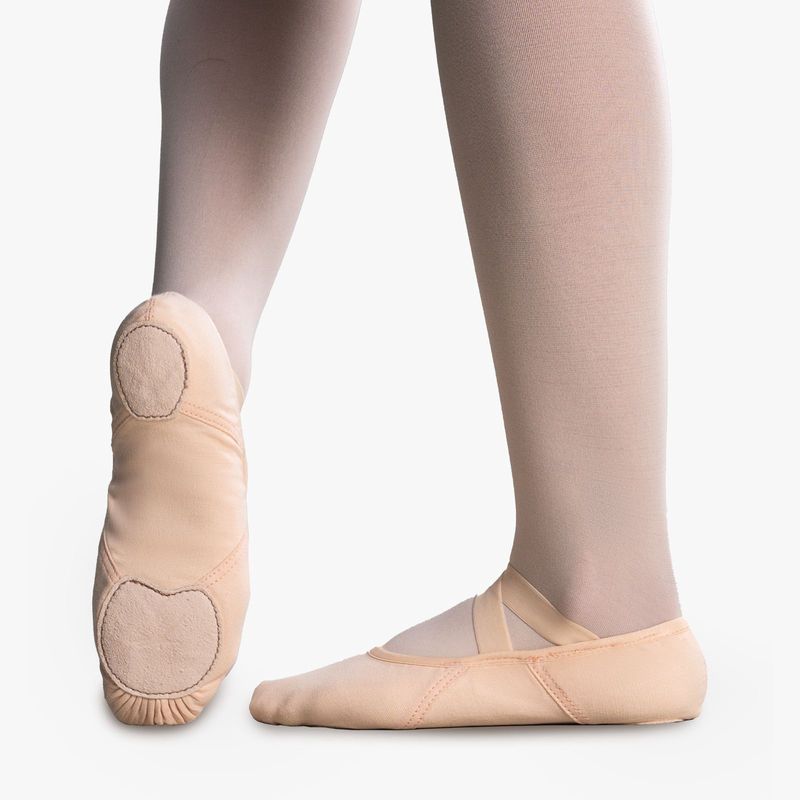 Diamond Vegan Stretch Canvas Split Sole Ballet Flat