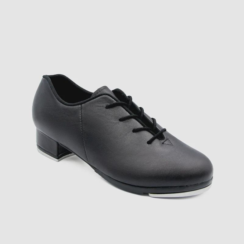 Tate Adult Leather Tap Shoe with Notched Heel