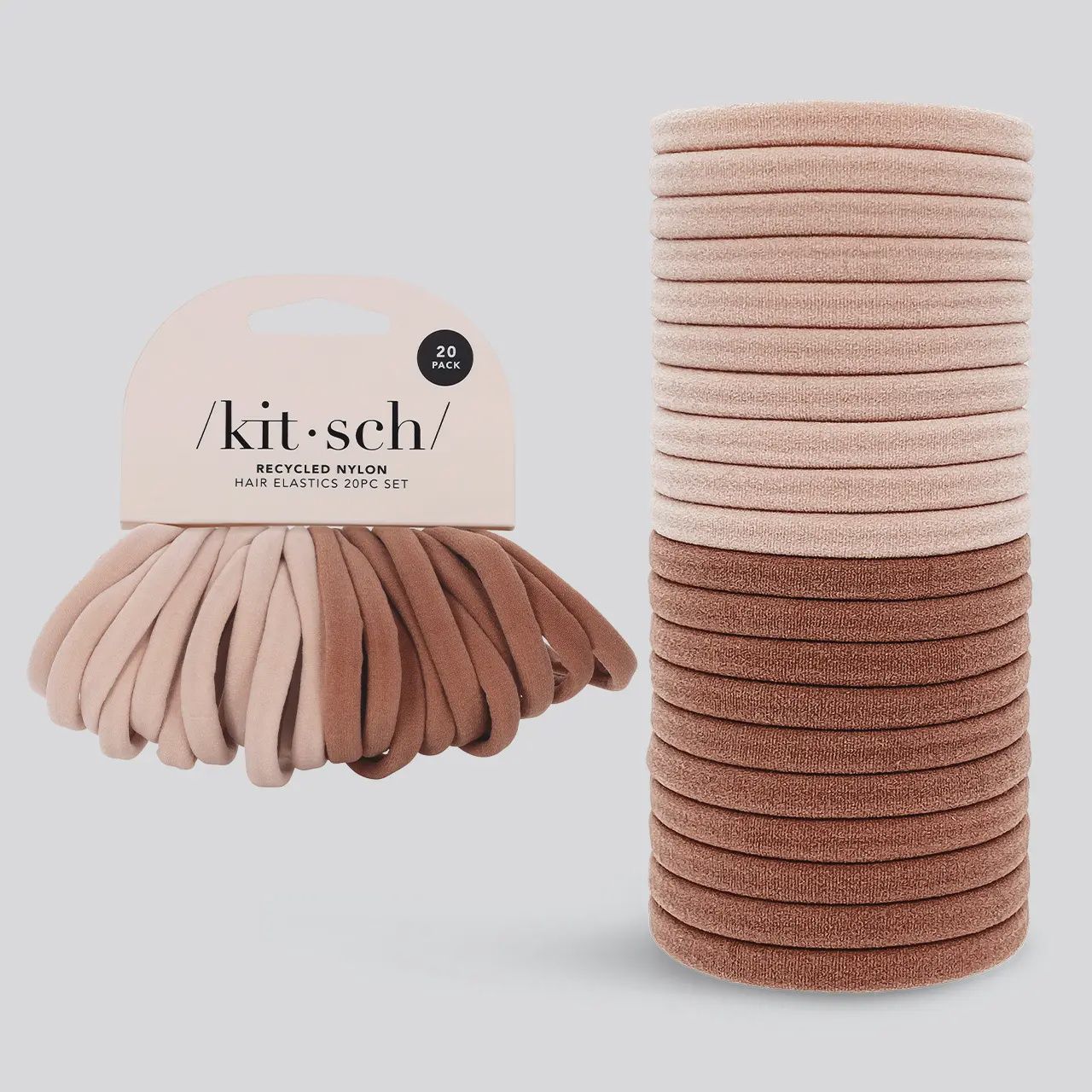 Hair Elastics 20pc, Color: Blush