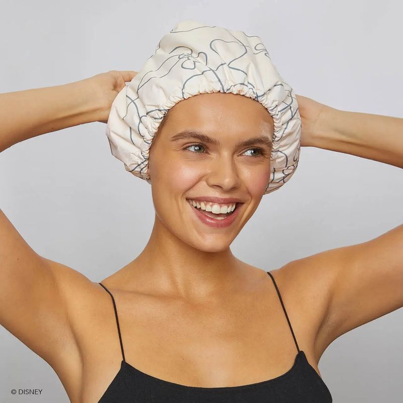 Mickey &amp; Minnie Satin Lined Flexi Shower Cap