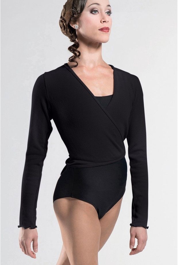 MENUET wrap Sweater WEAR MOI, Color: Black, Size: XS