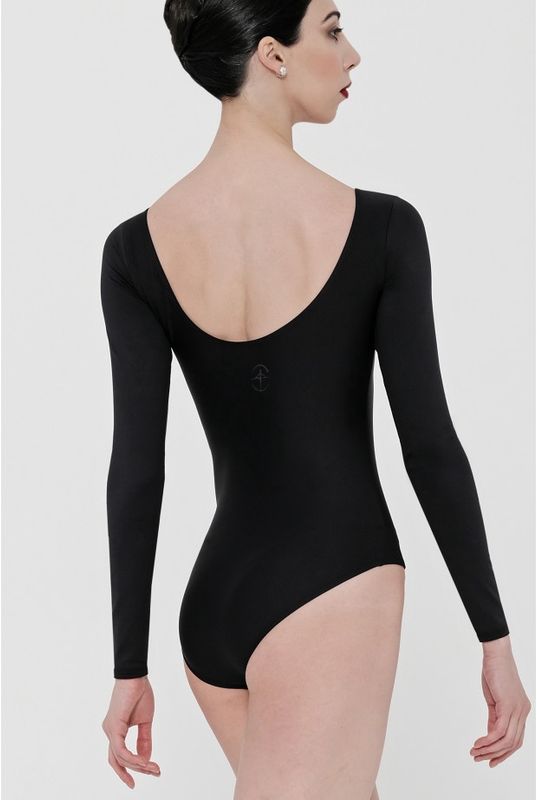 Lovina Long Sleeve Pinch Front Leotard