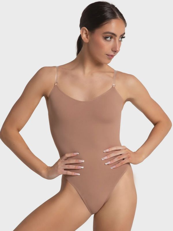 CAMISOLE LEOTARD W/ CLEAR TRANSITION STRAPS