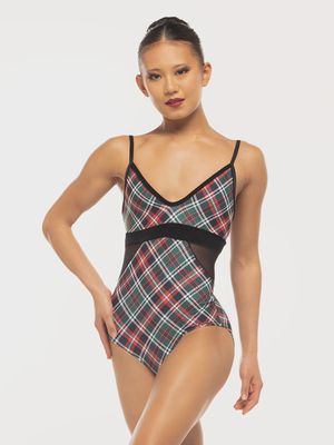Ariel Leotard Holiday Plaid Alpine