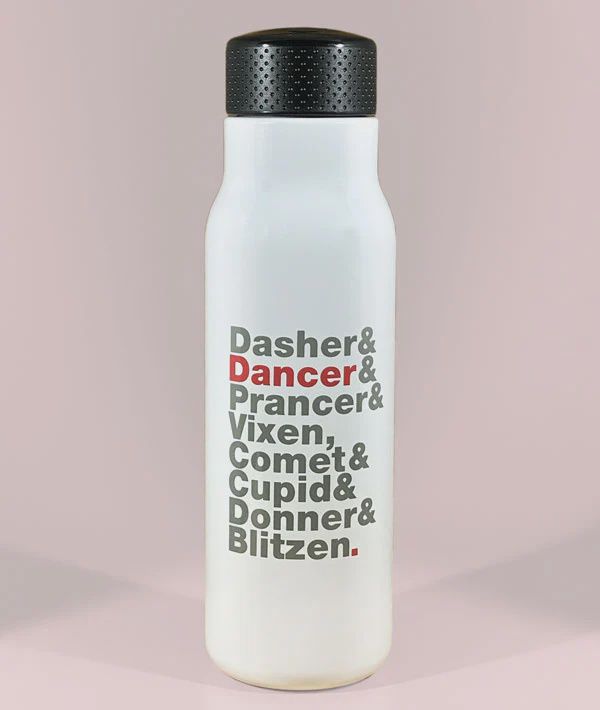Reindeer Names - Stainless Steel Bottle