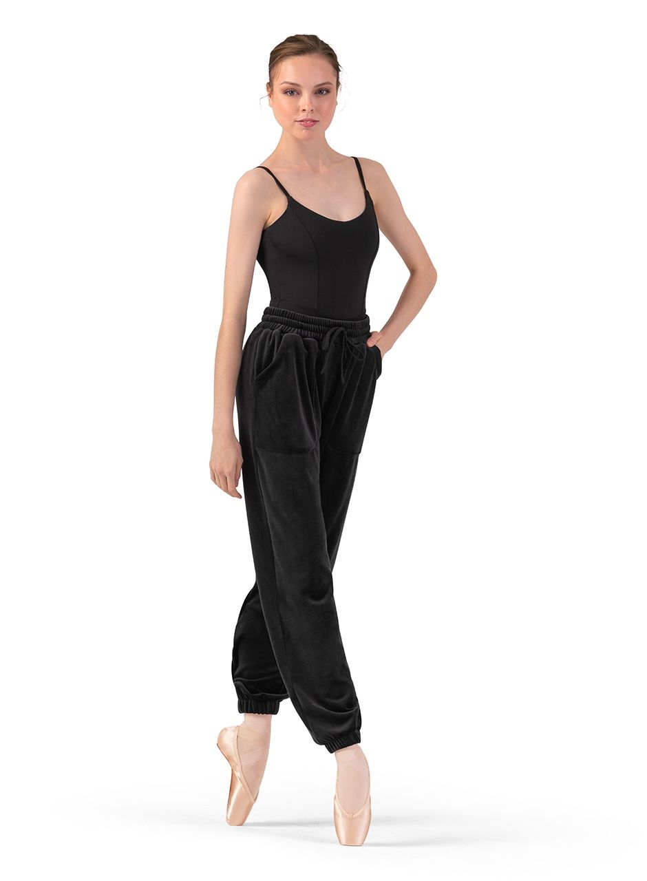 Velour Sweatpants  - Adult, Color: Black, Size: P