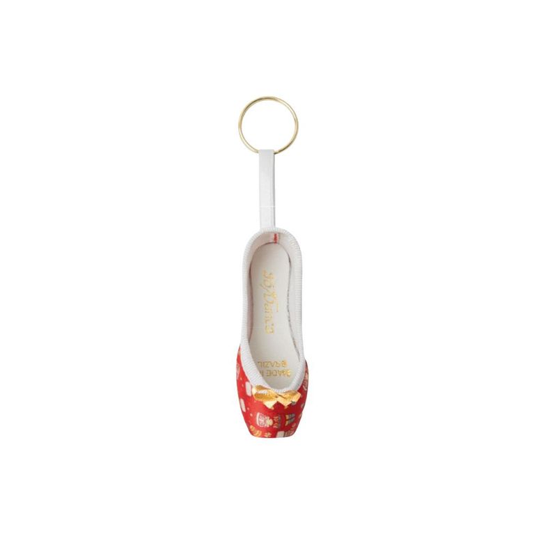 Mini Pointe Shoe Keychain-Holiday