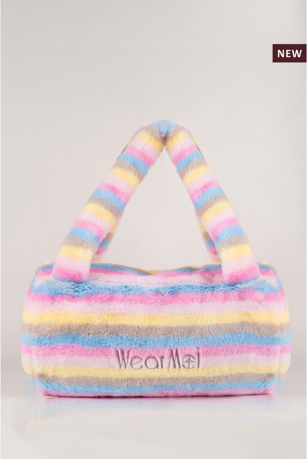 Berlingot /Rainbow Faux Fur Duffle Bag