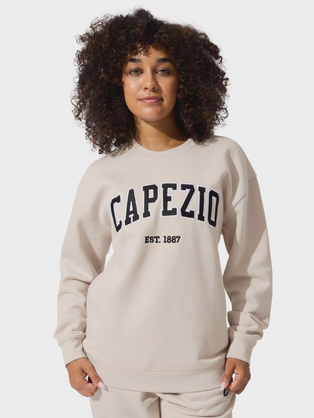 Varsity Sweatshirt, Color: Oatmeal, Size: XS