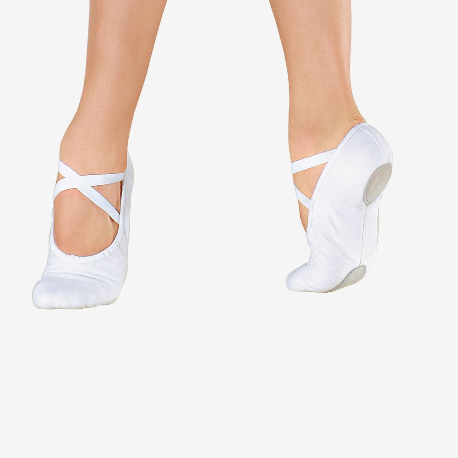 BERT Split Sole Ballet Shoe, Color: White, Size: 11, Width: Medium