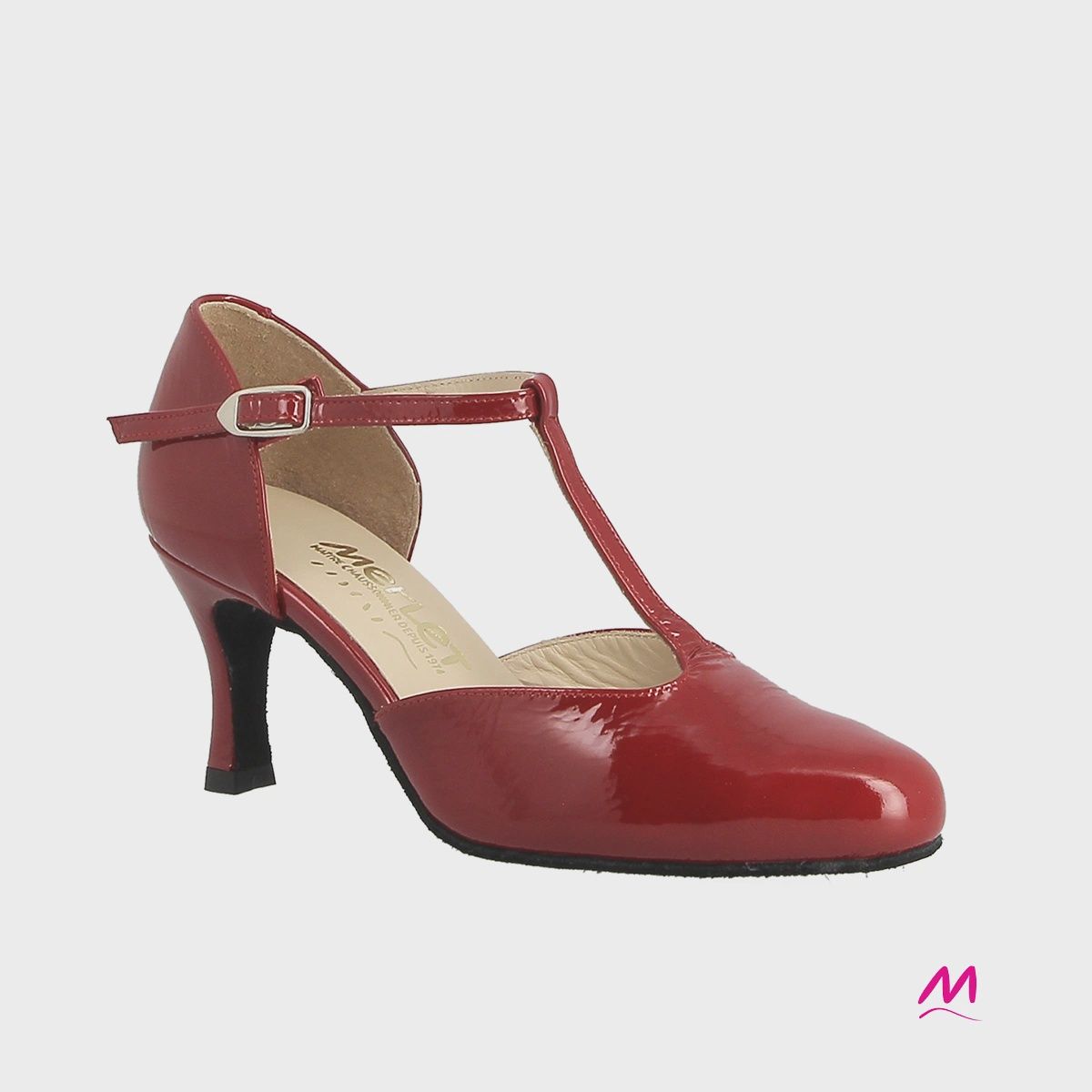 Merlet NINA Ballroom Shoe, Color: Red, Size: 9.5 (39.5)