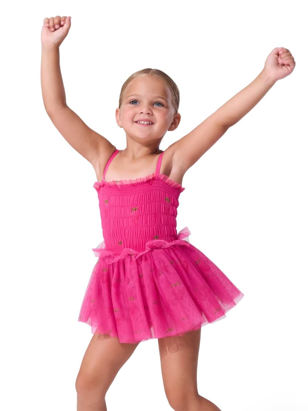Berry Sweet Shortcake Dress - Child, Color: Bright Pink, Size: T