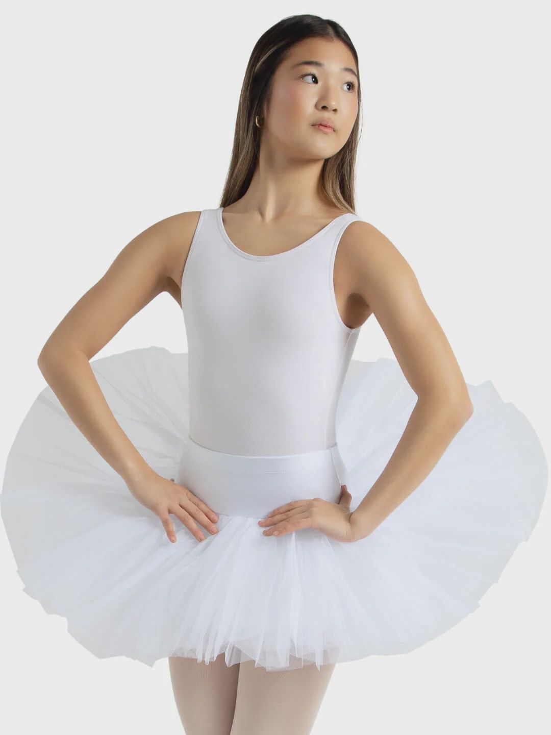 Practice Tutu- Seven Layer, Color: White, Size: XS