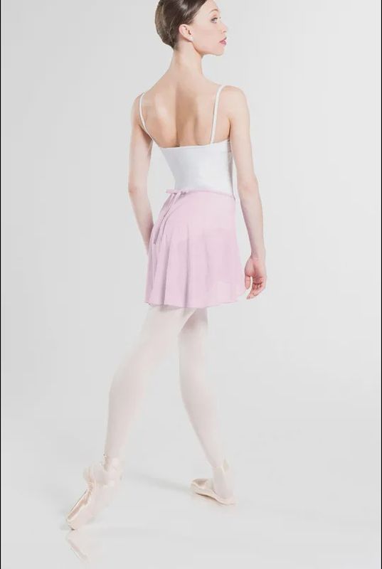Delia Stretch Tulle Faux Wrap Skirt