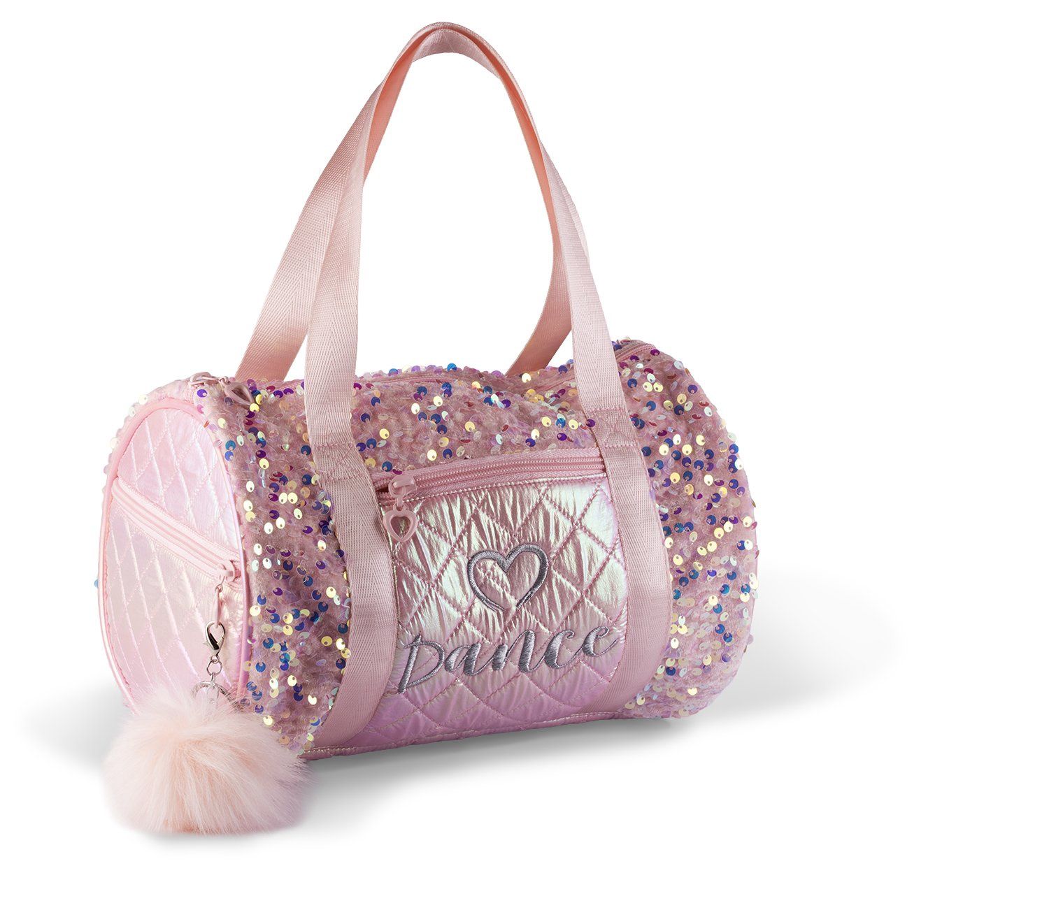 Dazzling Sequin Duffle Bag, Color: Pink