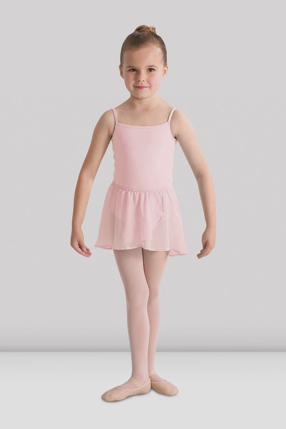 Girls Barre Stretch Waist Ballet Skirt, Color: Light Pink, Size: 4-6