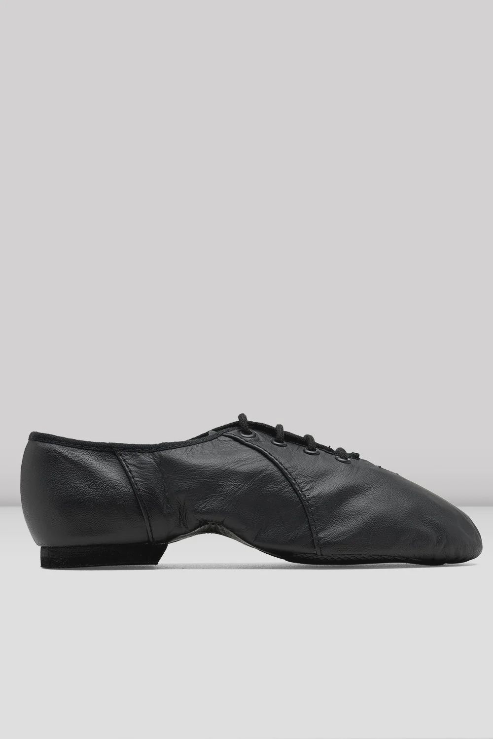 Leather Jazz Shoe -Lace-up /Jazz Soft, Color: Black Leather, Size: 4.5