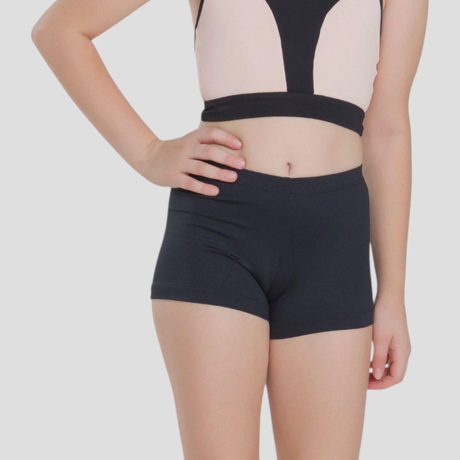 ALLI CHILD DANCE SHORTS, Color: Black, Size: 6x-7