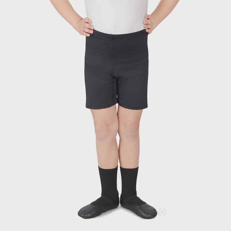 Youth Unisex Long Length Dance Shorts-Black