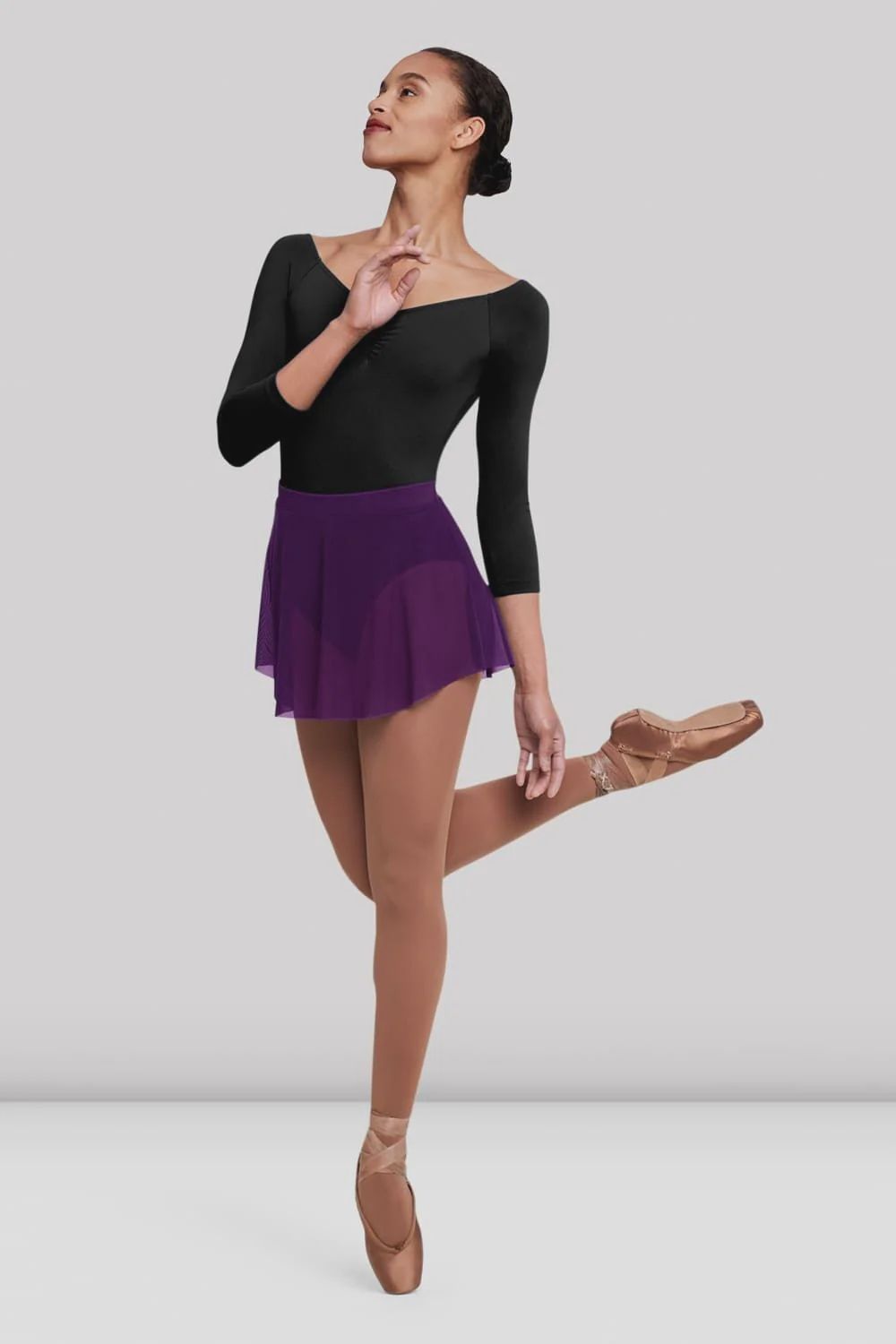 Jaye Mesh Skirt -AUBERGINE /Adult-Teen