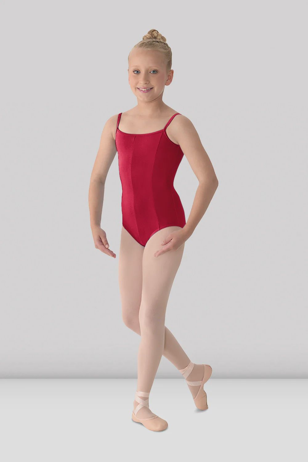 Mirella Princess Seamed Camisole Leotard-Garnet Red /Child