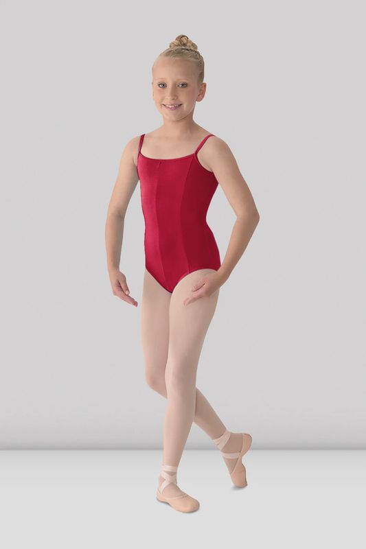 Mirella Princess Seamed Camisole Leotard-Garnet Red /Child