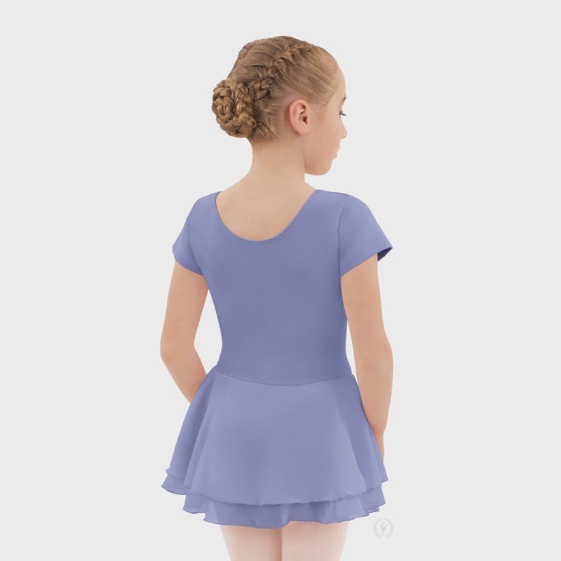 Eurotard Girls Cotton Lycra® Short Sleeve Dance Dress - Lilac