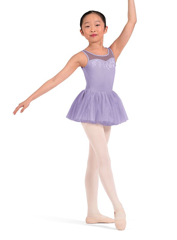 Embroidered Tank Tutu Leotard -Dance Dress