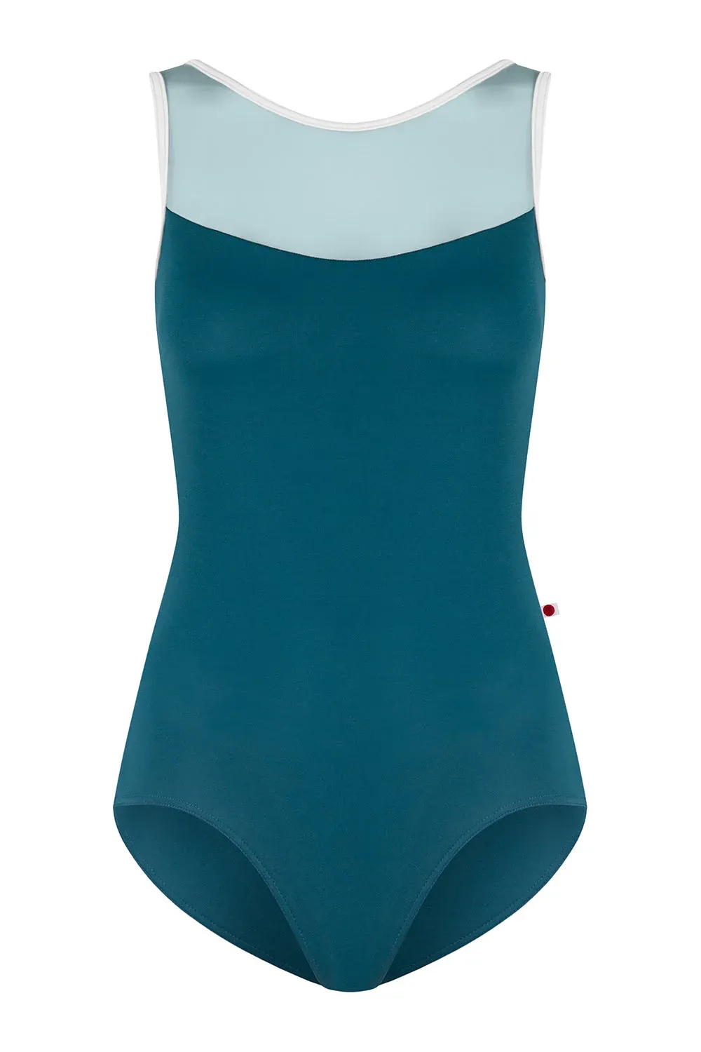 Yumiko MEAGAN Leotard -T-Zenith/Mesh Lagoon/T-White