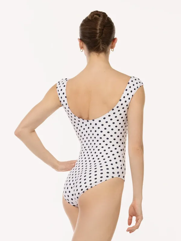 Sophia Leotard White Polka Dot RTW
