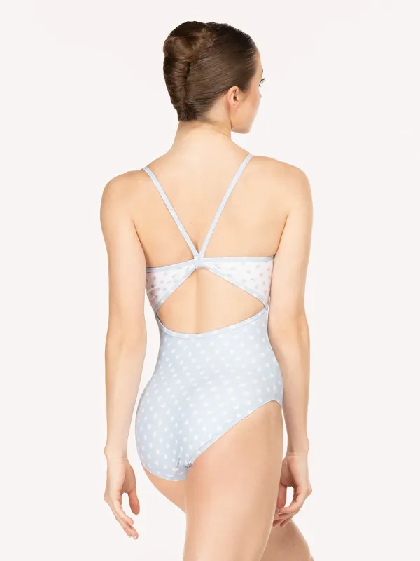 Mackenzie Leotard True Blue &amp; White Polka Dot