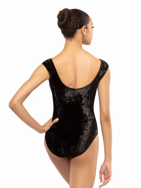 Sophia Leotard Black Crushed Velvet
