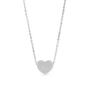 Stainless Steel Blank Heart Necklace