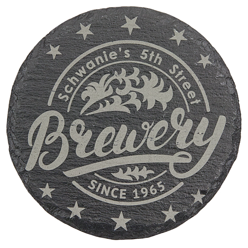 4" Round Slate Coaster