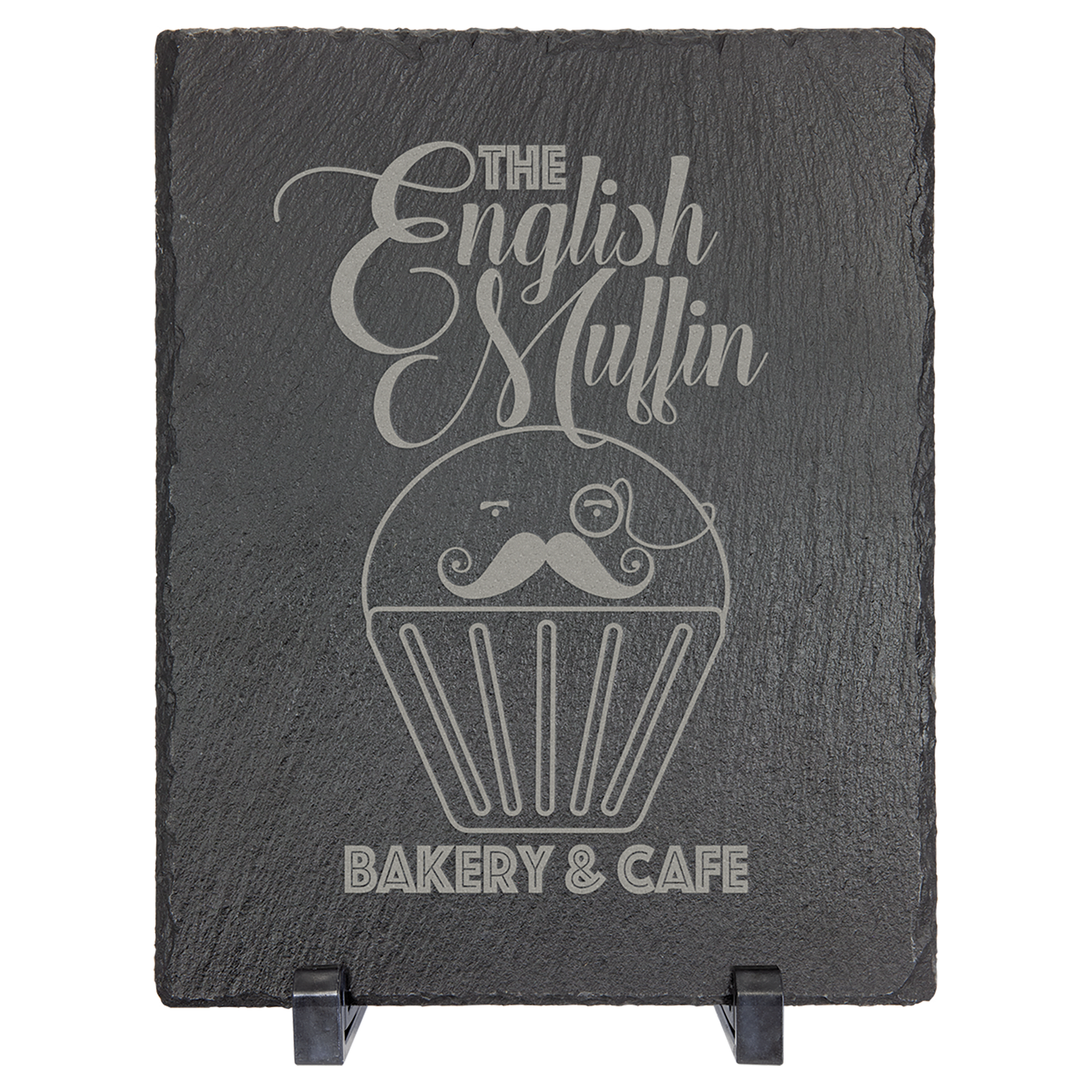 9" x 7" Rectangle Slate Decor with Plastic Feet