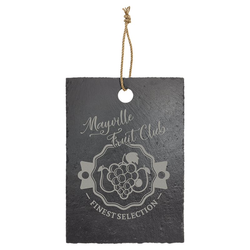 13 3/4" x 9 3/4" Rectangle Slate Cutting Board with Hanger String