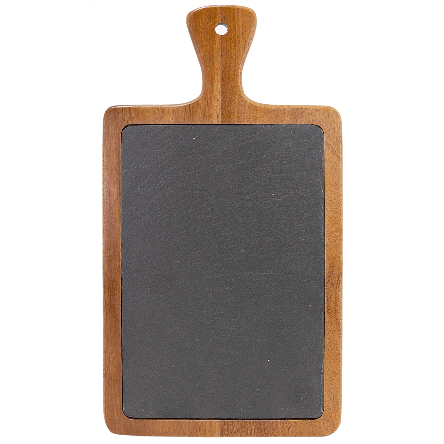 13 1/4 13 1/4" x 7" Acacia Wood/Slate Cutting Board