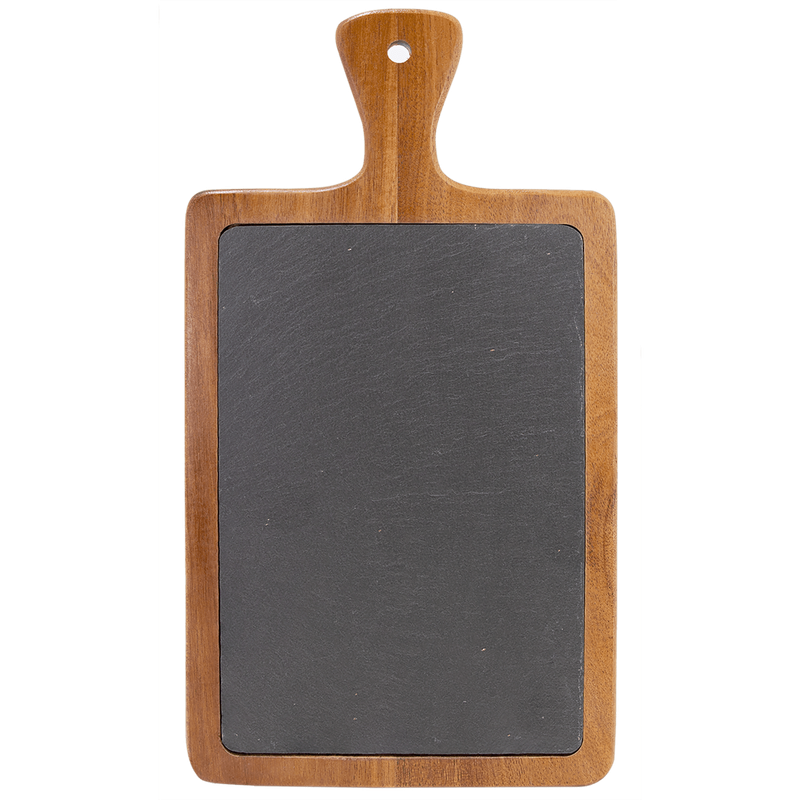 13 1/4" x 7" Acacia Wood/Slate Cutting Board