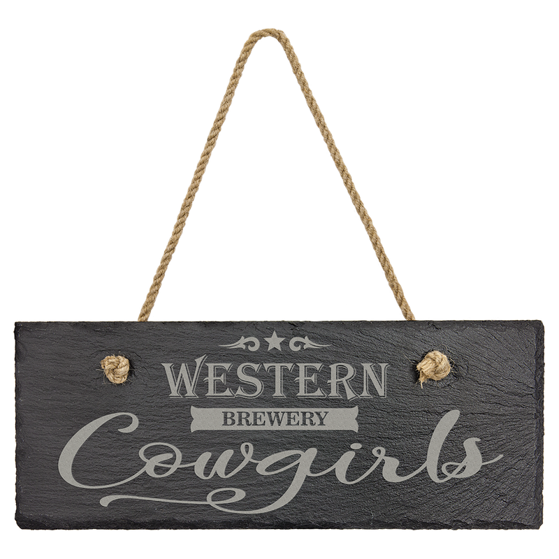 10" x 4" Rectangle Slate Decor with Hanger String