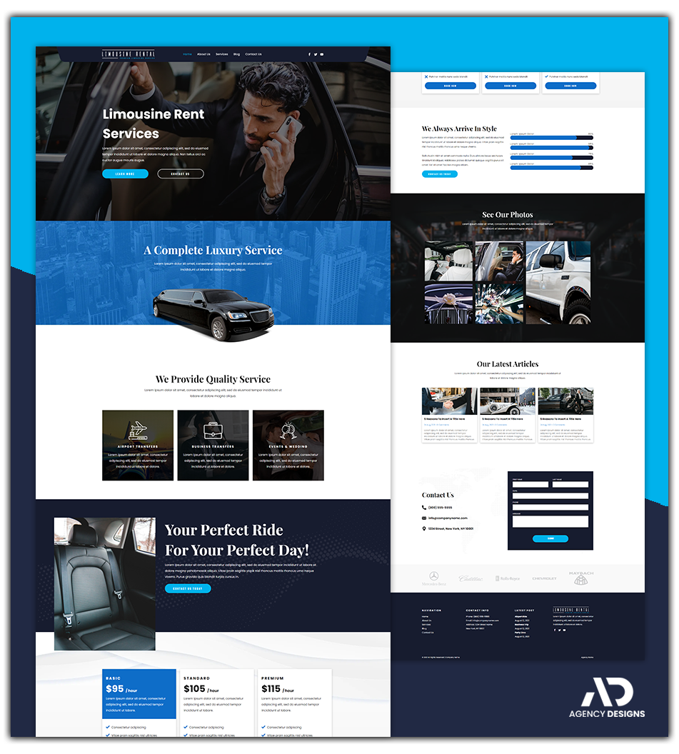 LIMOUSINE RENTAL 1 - WEBSITE THEME