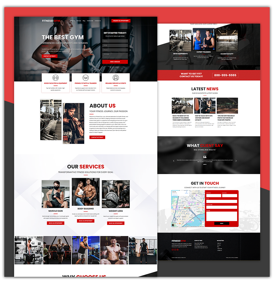 FITNESS TRAINER 1 - LANDING PAGE