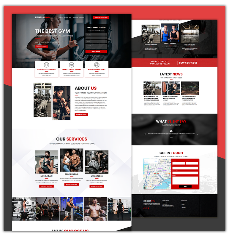 FITNESS TRAINER 1 - LANDING PAGE