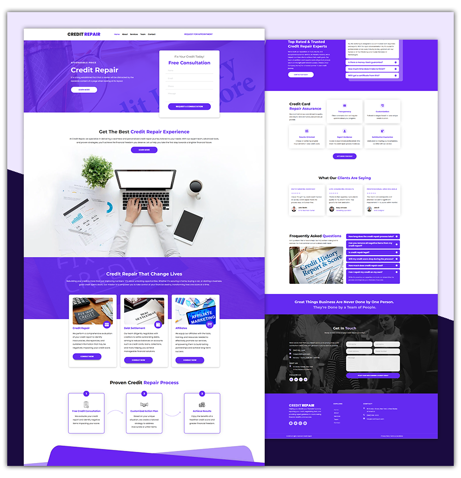 CREDIT REPAIR 1 - LANDING PAGE