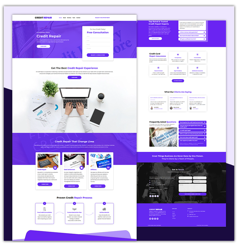 CREDIT REPAIR 1 - LANDING PAGE