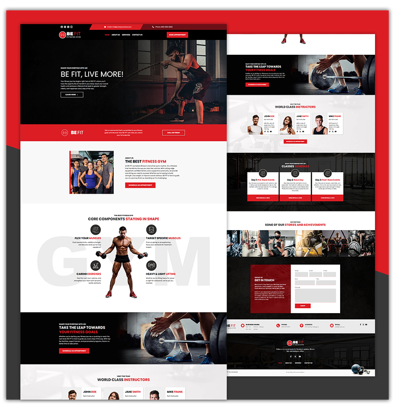 FITNESS TRAINER 2 - LANDING PAGE